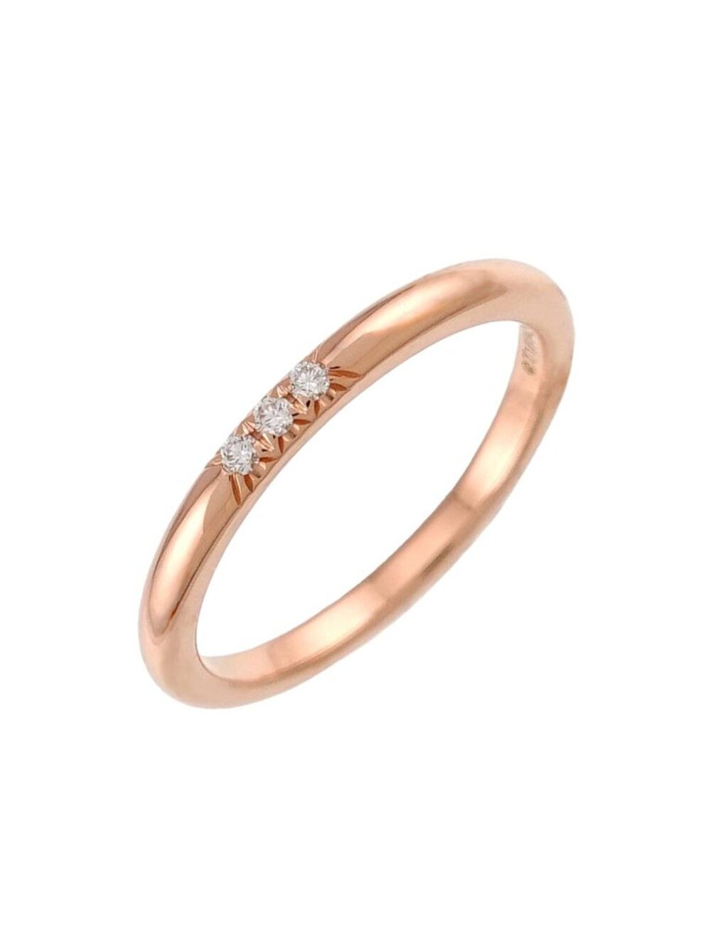 Tiffany & Co Forever Band Ring Diamond 18k Pink Gold 750